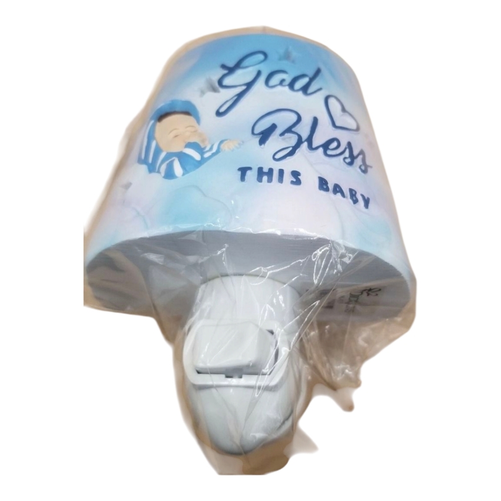 Dicksons God Bless This Baby Boy Resin Night Light